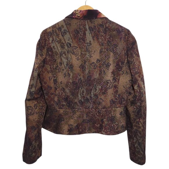 Vintage  Brocade Tapestry Blazer Jacket Womens Size 10 Boho Witchy Y2K Artsy - Picture 2 of 8